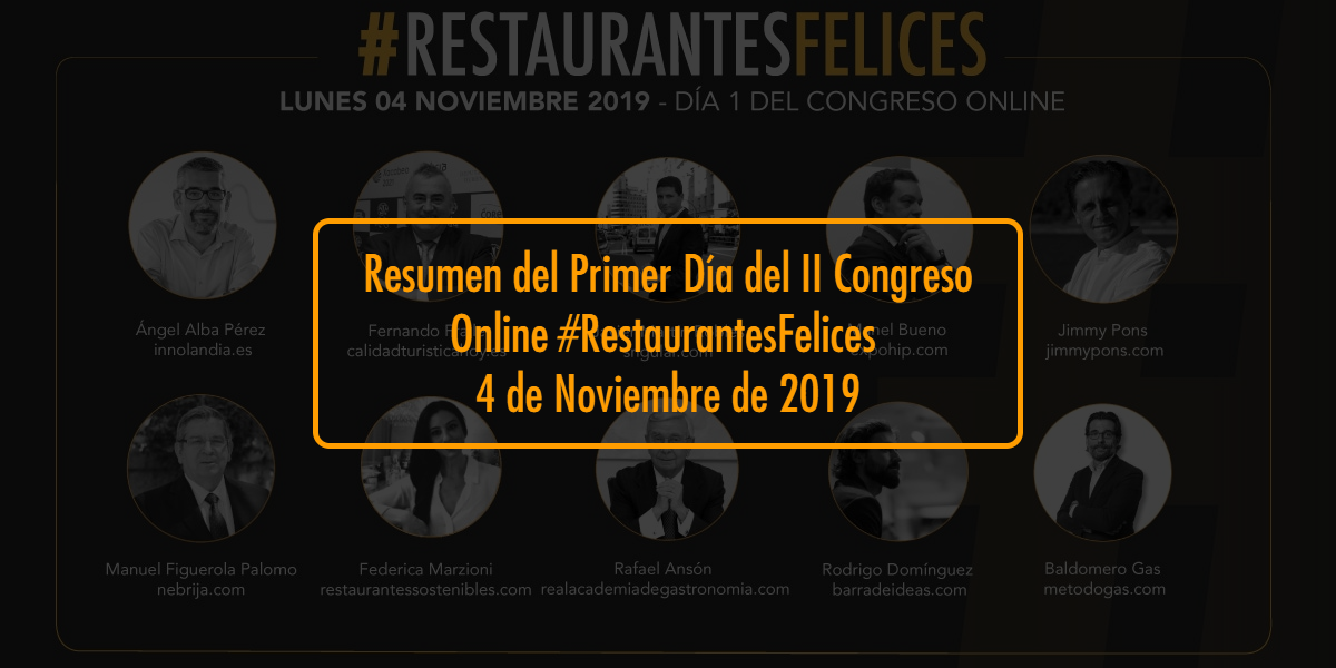 Imagen Resumen del Primer Día del II Congreso Online #RestaurantesFelices